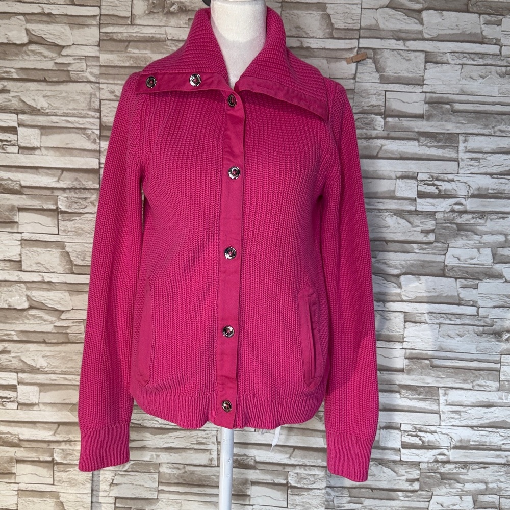 RALPH LAUREN Petite Medium Women's Pink Knit Jacket